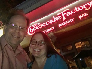 Celebratory Dinner Date to Cheesecake Factory, March 10, 2016