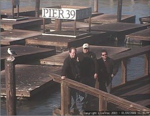 Webcam screen shot from the pier's web site