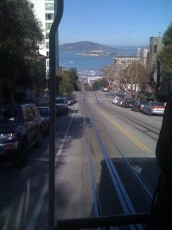 Looking back, riding the trolley