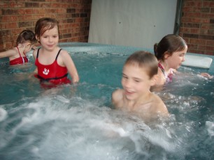 Kids in the (not-so) hot tub
