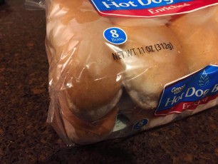 Happy today for hot dog buns—more specifically that I remembered to buy some yesterday
