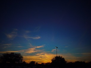 Although it's an annoying trend in movies, I love blue/orange color schemes in the evening sky