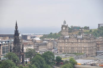 View of Edinburgh from atop the castle