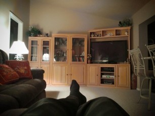 While the girls are out enjoying a women's ministries event, I'm enjoying a quiet snooze at the in-laws'