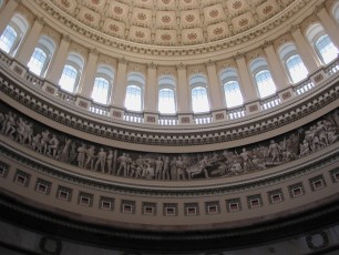 Upper rotunda dome inside United States Capitol