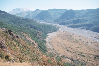 Mount St. Helens mudflow path