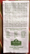 Very creative marketing on hotel napkins