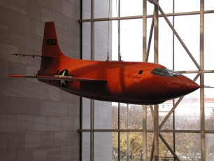 The X-1 aircraft—first to exceed the speed of sound
