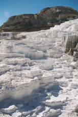 Dried-up hot spring runoff