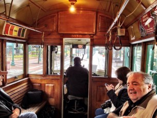 On board the Riverfront trolley