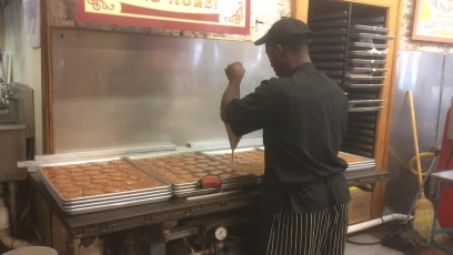 Praline and saltwater taffy candy making