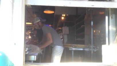 Dough twirling at Vinnie Van GoGo's Pizzeria
