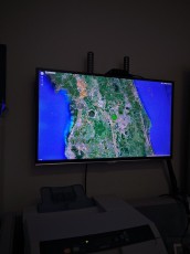 Geeked out in my office today, running lightningmaps.org full screen on my wall TV during this afternoon's storm