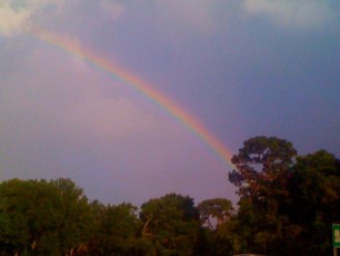 Bright rainbow on the way home