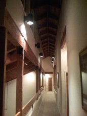 The upstairs walkway