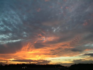 A beautiful trip-home sunset along Highway 50