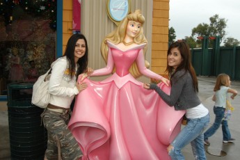 Rosa and Alex pose with a princess