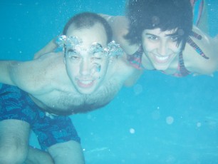Trying out the flash underwater