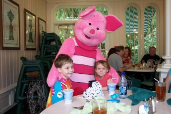 Piglet at the Crystal Palace character lunch