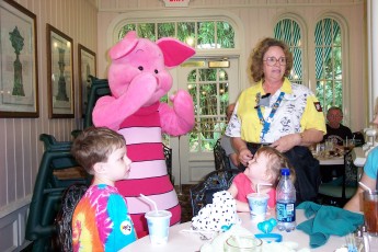 Piglet at the Crystal Palace character lunch