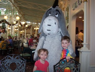 Eeyore at the Crystal Palace character lunch