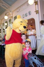 Winnie the Pooh at the Crystal Palace character lunch
