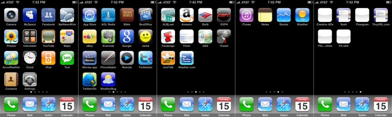 iPhone Home Screens, July 15, 2008