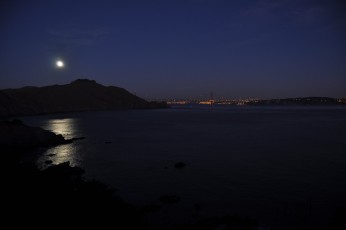 Moon over San Francisco
