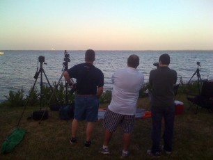 Waiting for the shuttle launch