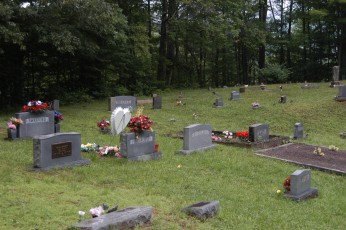 Paternal grandparents' grave area from opposite side