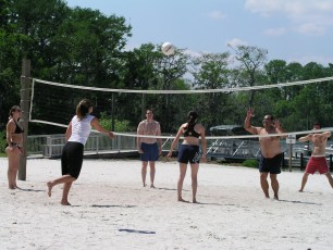 Volleyball was the primary event of the day