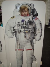 Katie in the space suit