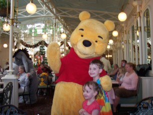 Winnie the Pooh at the Crystal Palace character lunch