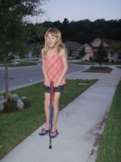 Ashlyn and her pogo stick