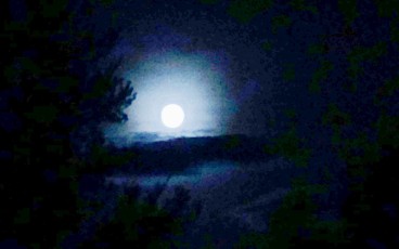 Well yes, of course it's grainy—it's dark and it's an iPhone shot—but it's the supermoon, it's not entirely blown out, and it's in focus!