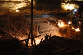 Wider shot of one saltpetre mining operation
