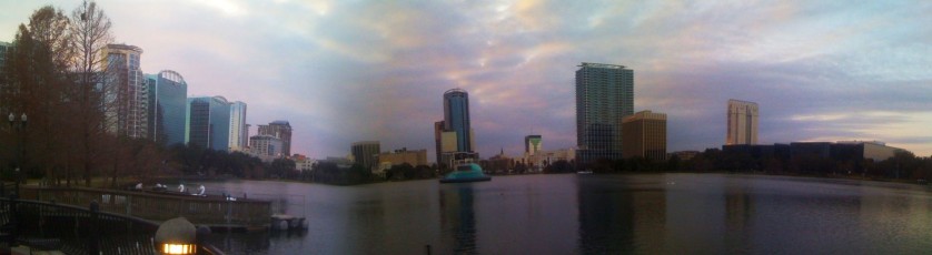 Panorama of Orlando at Lake Eola