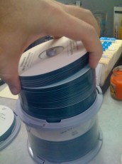 It's a little freaky how reliably I can pick up exactly 11 discs, the number I can copy at one time in duplicator