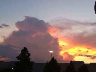 Pretty sunset over Seminole Towne Center on Friday night