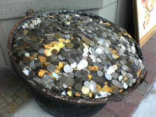 Bucket of coinage