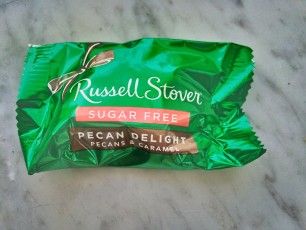The last piece in my bag of assorted flavors of sugar-free candy was my favorite flavor