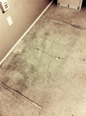 Another carpet dent—another BIG step closer to being completely out of the condo
