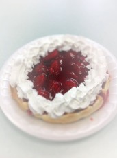 Belgian strawberry waffle from Campus Kitchen