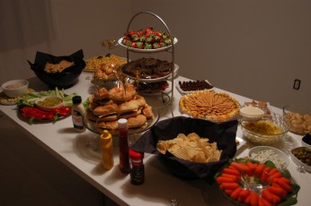 We were treated to a great spread of food