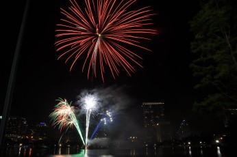 Independence Day Fireworks at Orlando's Lake Eola, July 4, 2009