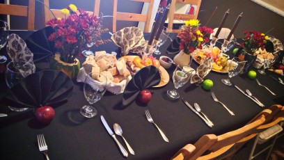 This year's Thanksgiving table at my cousin's house