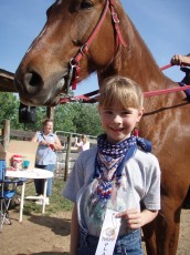 Ashlyn with the horse she rode for her first event