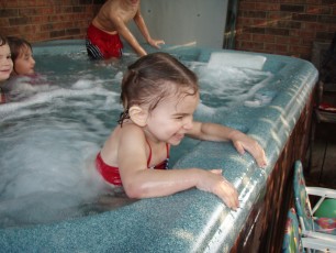 Kids in the (not-so) hot tub