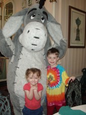 Eeyore at Crystal Palace character lunch