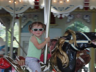 Finishing out the park visit with a carousel ride